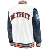 Detroit Tigers Satin Locker Room Throwback Full-Snap Varsity Jacke