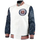 Detroit Tigers Satin Locker Room Throwback Full-Snap Varsity Jacket