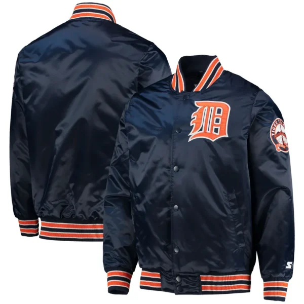 Detroit Tigers Satin The Diamond Full-Snap Varsity Jack