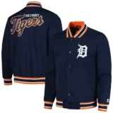 Detroit Tigers Secret Weapon Full-Snap Polyester Navy Varsity Jack