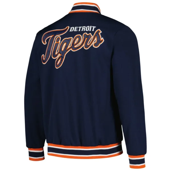 Detroit Tigers Secret Weapon Full-Snap Polyester Navy Varsity Jacke