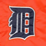 Detroit Tigers Slider Orange Full-Snap Satin Varsity Jack