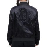 Detroit Tigers Triple Black Satin Varsity Jack