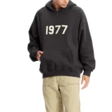 Fear of God Essentials Black Hoodie 1977