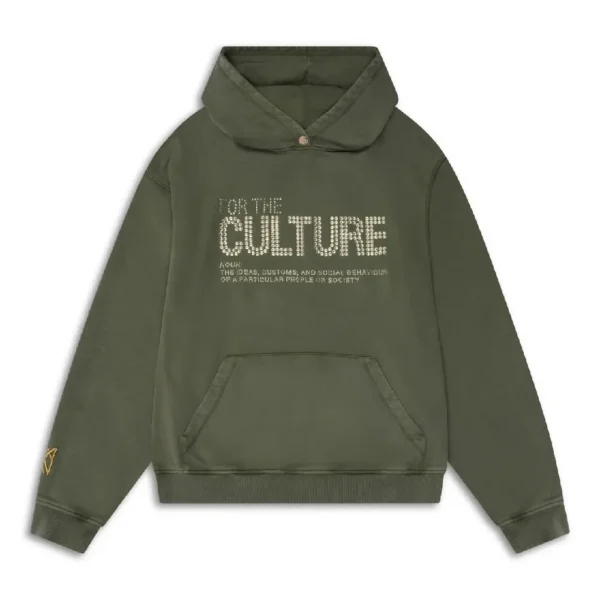 For The Culture Crystal Stone Wash Green Hood