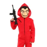 Money Heist Kid Hoodie Costume Red