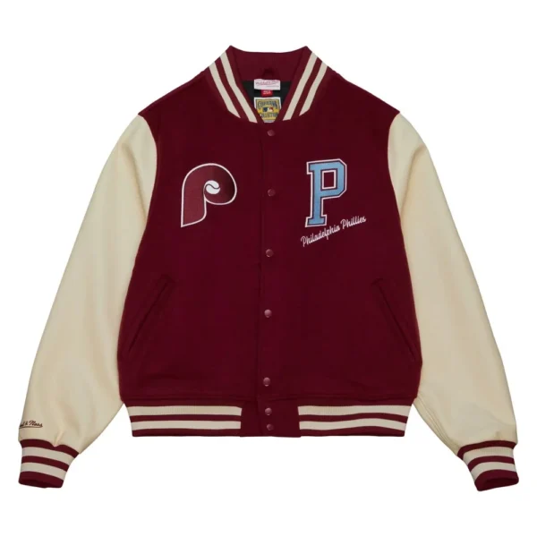 Philadelphia Phillies Full-Snap Varsity Jacket Satin