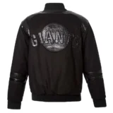 San Francisco Giants Logo Embroidered Alligator Black Wool Jacket