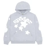 Sp5der Gray Beluga Hoodie