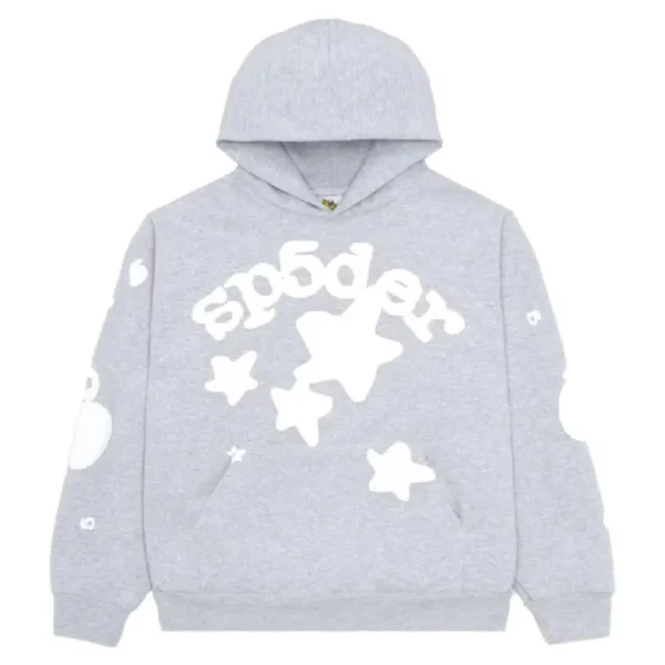 Sp5der Gray Beluga Hoodie