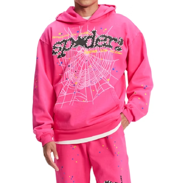 Sp5der OG Pink Web Hoodie