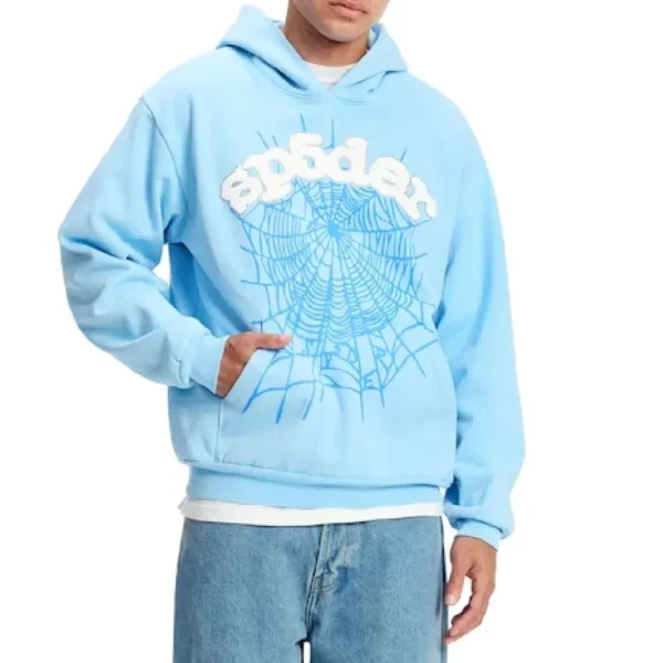 Sp5der OG Web Hoodie Sky Blue