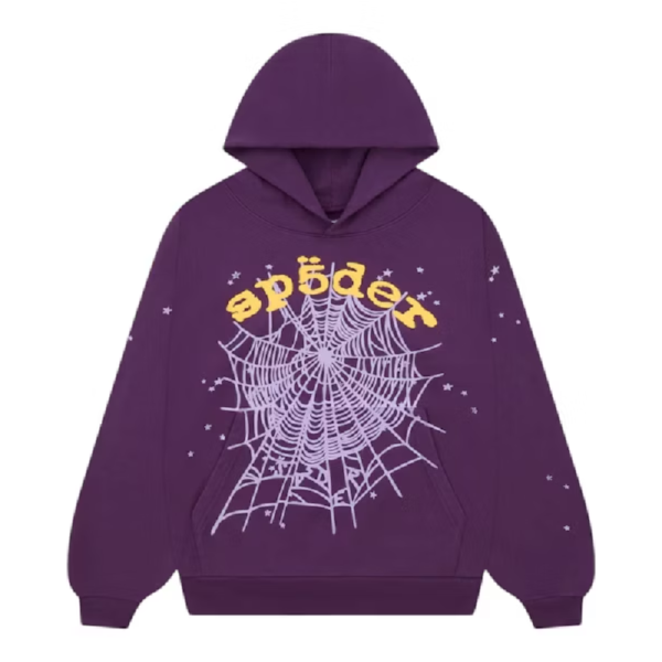 Sp5der Star OG Web V2 Hoodie Purple