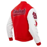 St. Louis Cardinals Classic Logo Wool & Leather Red&White Varsity Jack