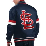 St. Louis Cardinals Home Game Satin Varsity Navy Jacke