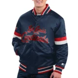 St. Louis Cardinals Home Game Satin Varsity Navy Jacket