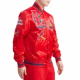 St. Louis Cardinals Mashup Full-Snap Red Satin Varsity Jac