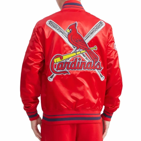 St. Louis Cardinals Mashup Full-Snap Red Satin Varsity Jack