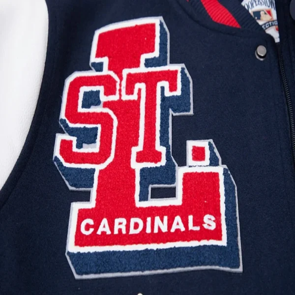 St. Louis Cardinals Mashup Wool & Leather Navy & White Varsity