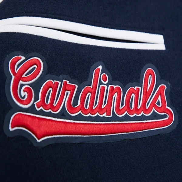 St. Louis Cardinals Mashup Wool & Leather Navy & White Varsity J