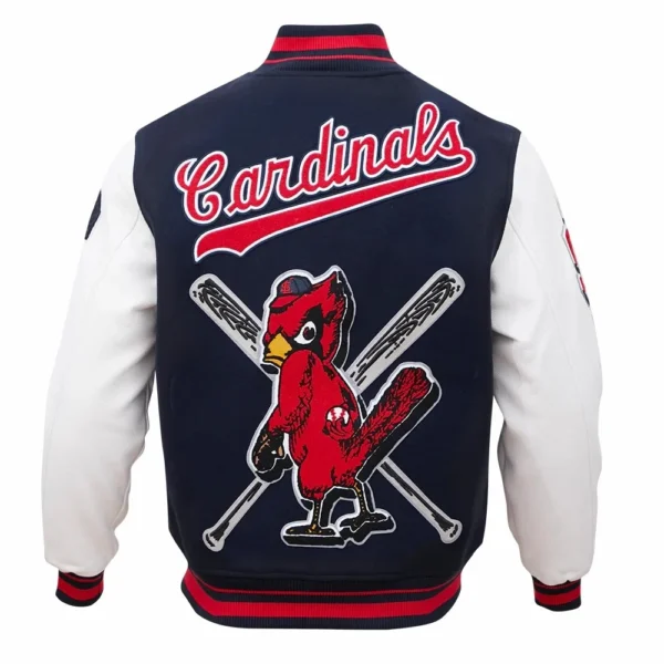 St. Louis Cardinals Mashup Wool & Leather Navy & White Varsity Jack