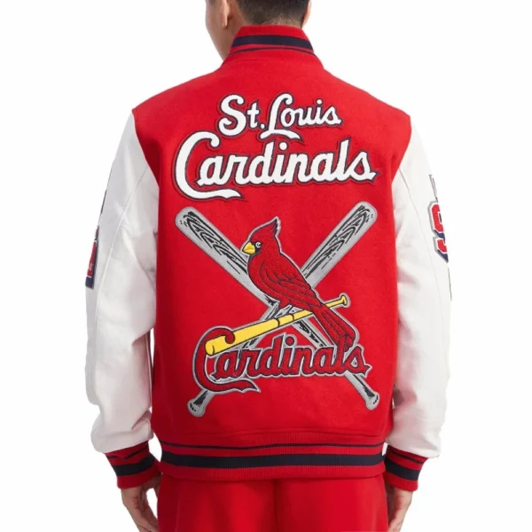 St. Louis Cardinals Mashup Wool & Leather Red & White Varsity Jack