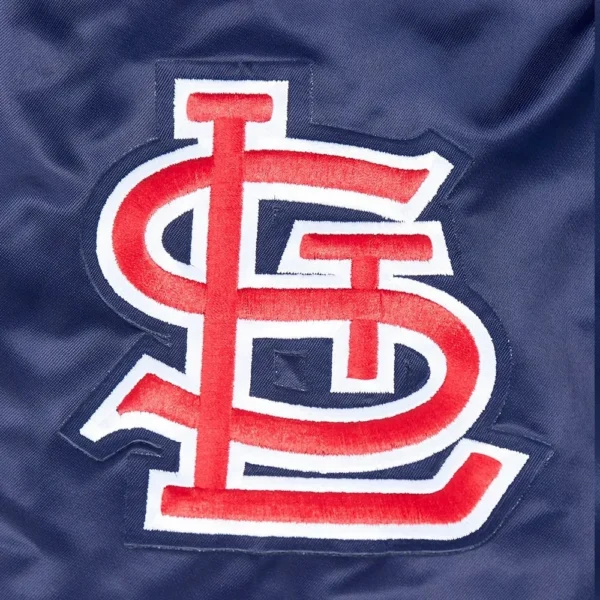 St. Louis Cardinals Old English Satin Navy Varsity