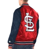 St. Louis Cardinals Renegade Satin Red & Blue Varsity Jacket