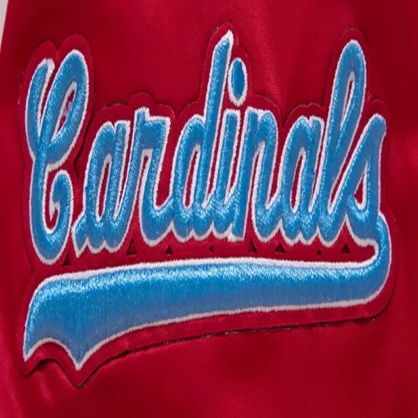 St. Louis Cardinals Retro Classic Women’s Full-Snap Satin Red Varsity J