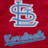 St. Louis Cardinals Retro Classic Women’s Full-Snap Satin Red Varsity Ja