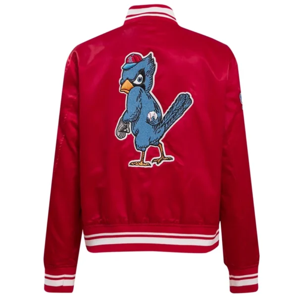 St. Louis Cardinals Retro Classic Women’s Full-Snap Satin Red Varsity Jack