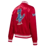 St. Louis Cardinals Retro Classic Women’s Full-Snap Satin Red Varsity Jacke