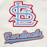 St. Louis Cardinals Retro Classic Women’s Full-Snap Satin White Varsity J