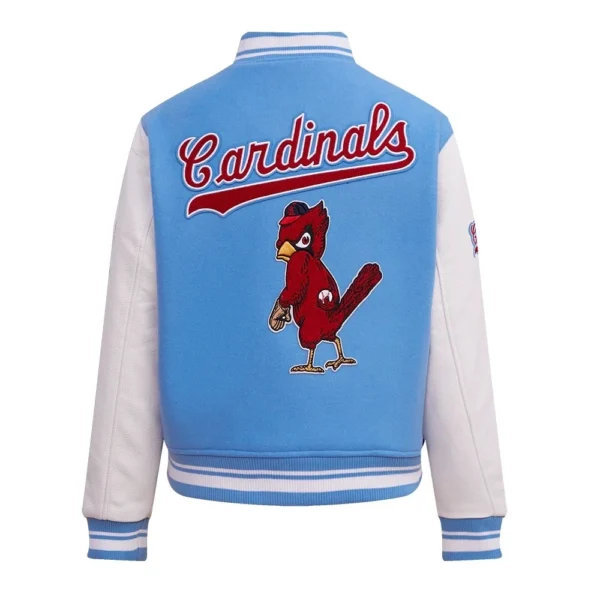 St. Louis Cardinals Retro Classic Women’s Wool & Leather – Blue&White Varsity Jac
