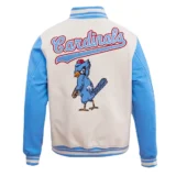 St. Louis Cardinals Retro Classic Wool & Leather – White & Blue Varsity Jac