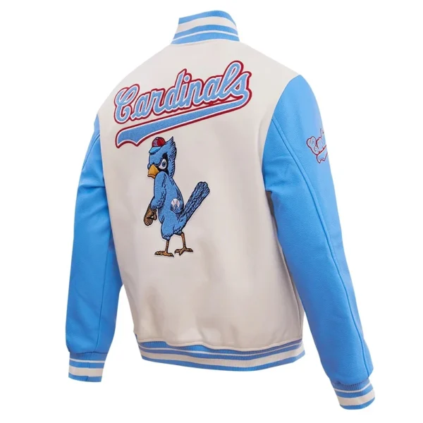 St. Louis Cardinals Retro Classic Wool & Leather – White & Blue Varsity Jack