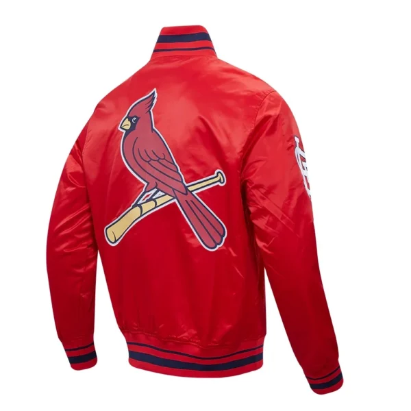 St. Louis Cardinals Script Tail Satin Red Varsity Jack