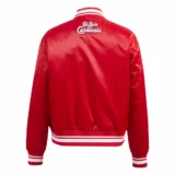 St. Louis Cardinals Script Tail Women’s Satin Red Varsity Jac