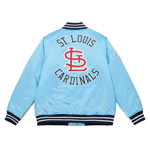 St. Louis Cardinals Sky Satin Blue Varsity Jacke