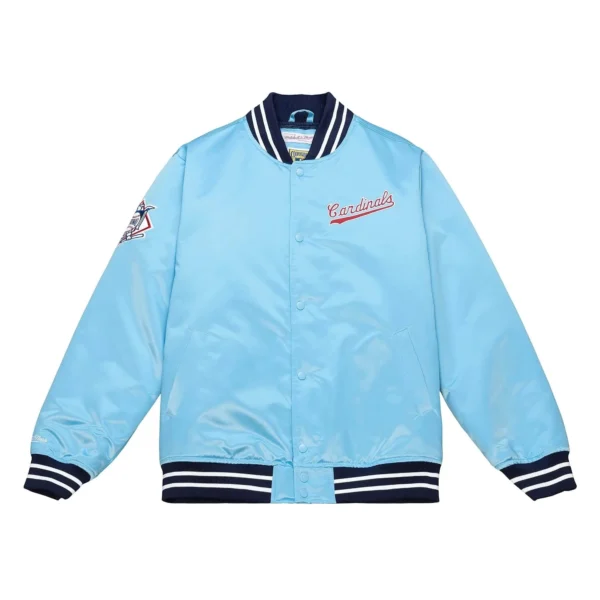 St. Louis Cardinals Sky Satin Blue Varsity Jacket