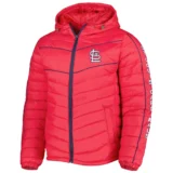 St. Louis Cardinals Splitter Soft Down Touch Puffer Red Jacket