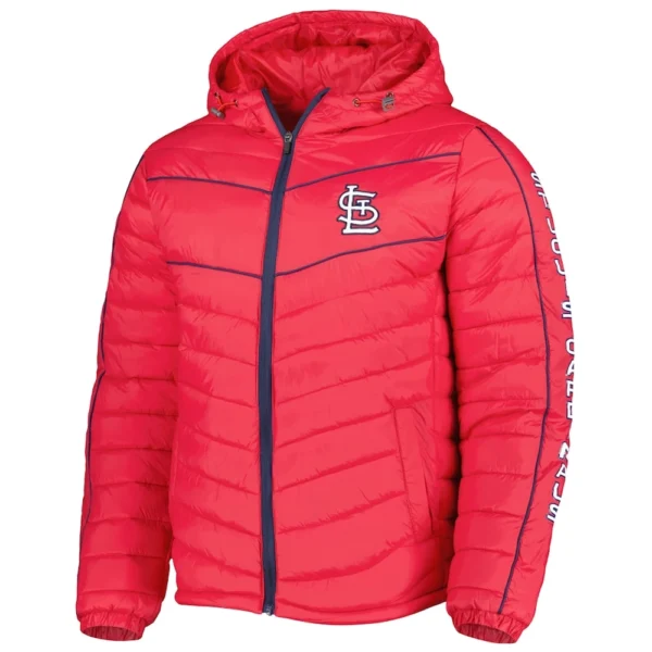 St. Louis Cardinals Splitter Soft Down Touch Puffer Red Jacket