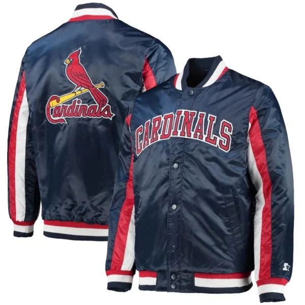 St. Louis Cardinals The Ace Satin Navy Varsity Jack