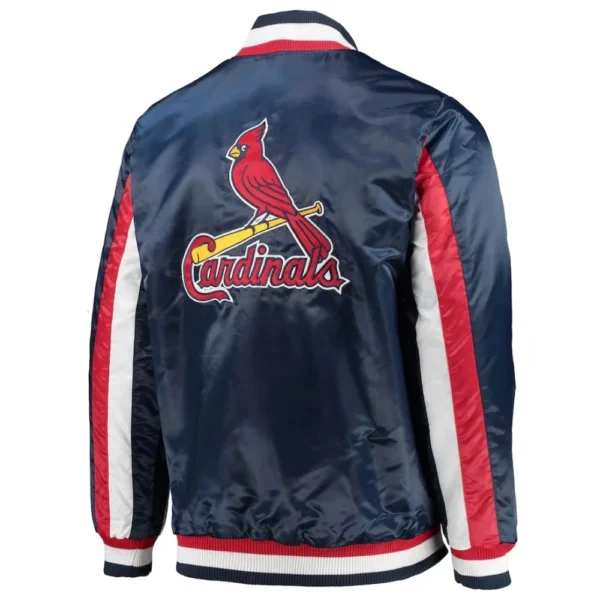 St. Louis Cardinals The Ace Satin Navy Varsity Jacke