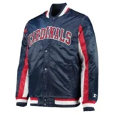 St. Louis Cardinals The Ace Satin Navy Varsity Jacket