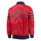 St. Louis Cardinals The Captain II Satin Red Varsity Jacket