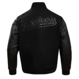 St. Louis Cardinals Triple Black Wool & Leather – Black Varsity Jac