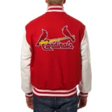 St. Louis Cardinals Two-Tone Wool & Leather Red & White Jacke