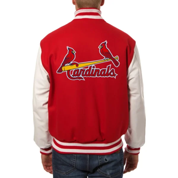 St. Louis Cardinals Two-Tone Wool & Leather Red & White Jacke