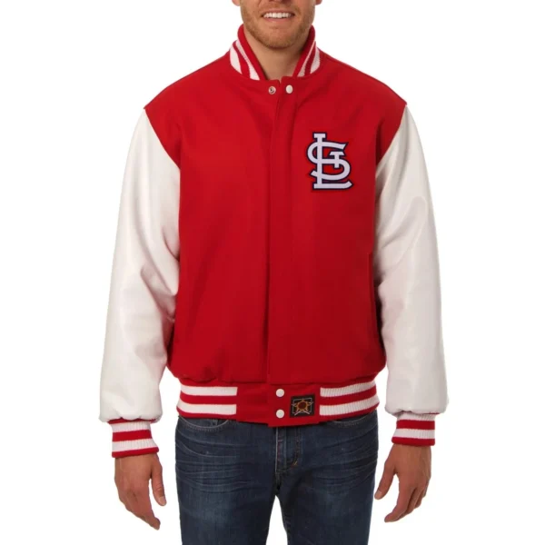 St. Louis Cardinals Two-Tone Wool & Leather Red & White Jacket